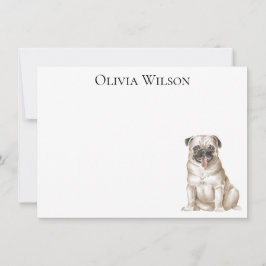 Cartões personalizados com pug