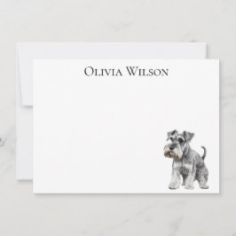 Cartões personalizados com schnauzer miniatura