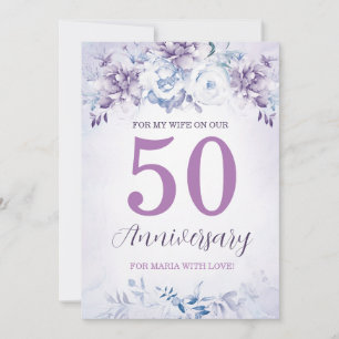 Cartões Personalizados de Aniversário de 50 Anos p