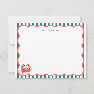 Cartões Personalizados de Caranguejo | Papelaria P