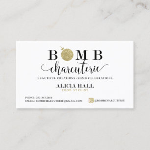 Cartões Personalizados de Charcuterie Bomba   Nã