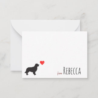 Cartões personalizados de notas com golden retriev