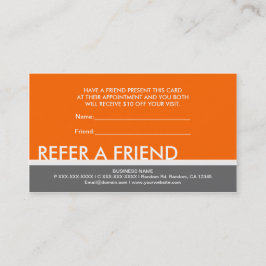 Cartões personalizados laranja cinza simples indic