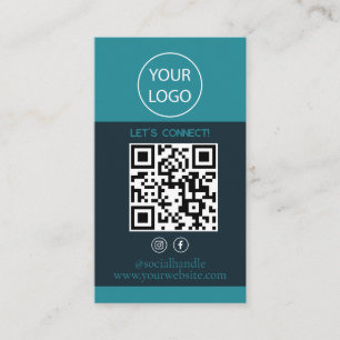 Cartões Personalizados Modernos, QR de Mídia Socia