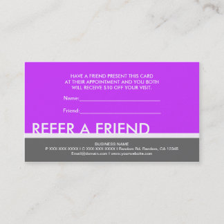 Cartões personalizados simples roxo cinza para um