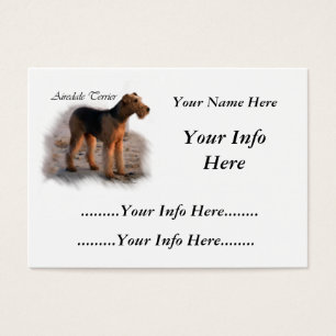 Cartões personalizados Terrier de Airedale