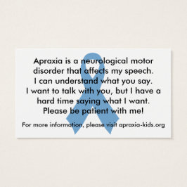 Cartões Personalizáveis de Consciência da Apraxia 