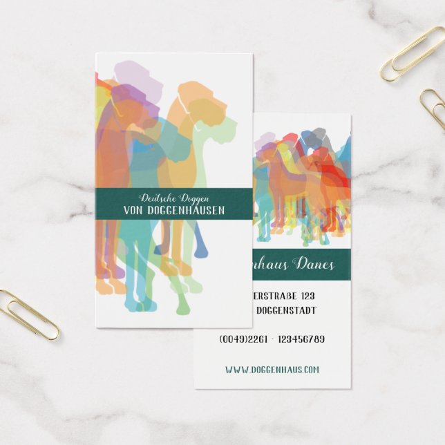 cartões personalizáveis do Great Dane (Escritótio)