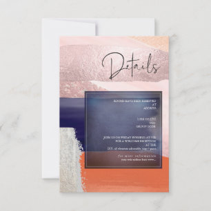 Cartões PixDezines Navy+Rose Gold com Detalhes de