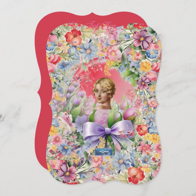 Cartões Planos 10 Vermelhos(Cameo Garden) RFPMDesi (Frente/Verso)