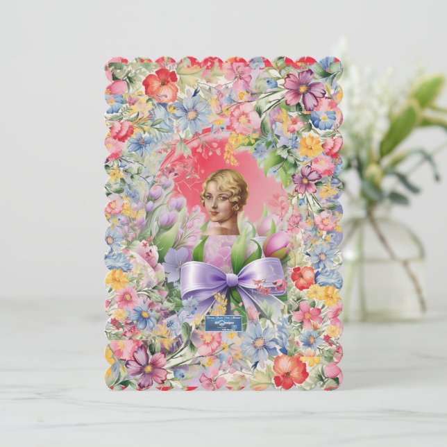 Cartões Planos 11 Vermelho(Cameo Garden) RFPMDesig (Em pé/Frente)