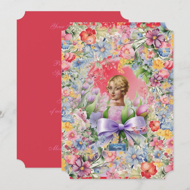 Cartões Planos 12 Vermelhos (Cameo Garden) RFPMDes (Frente/Verso)