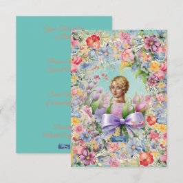 Cartões Planos 1 Azul-esverdeado(Cameo Garden)RFPM