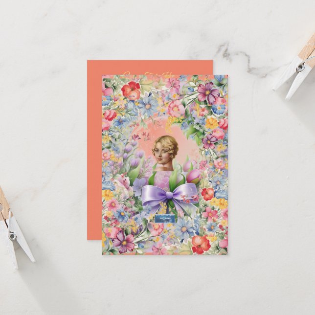 Cartões Planos 1 Pêssego (Cameo Garden) RFPMDesign (Frente/Verso In Situ)