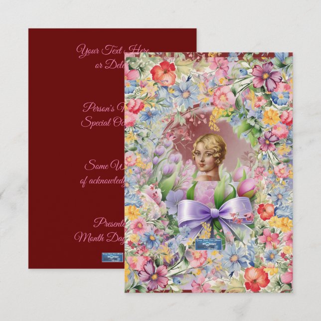 Cartões Planos 1WineBurg(CameoGarden)RFPMDesigns️2 (Frente/Verso)