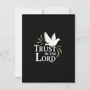 Cartões Planos Cristãos Pombo Branco Confie no Sen