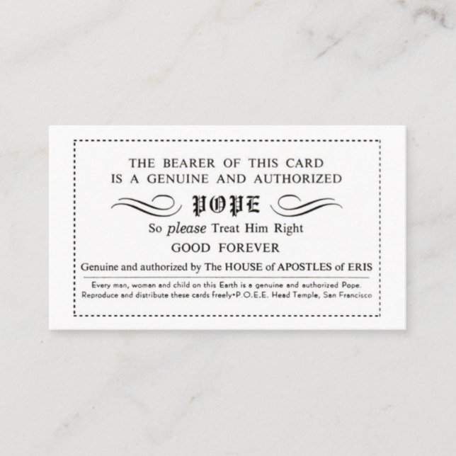 Cartões Populares Discordianos (Frente)