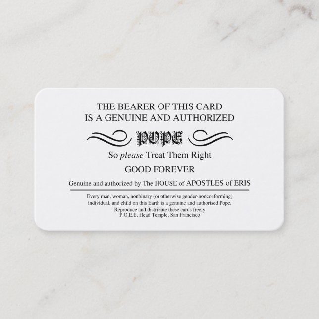 Cartões Populares Discordianos (Frente)