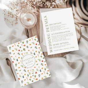 Cartões Pormenores De Casamento De Flor Laranja