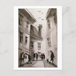 Cartões postais 12 de moradores urbanos