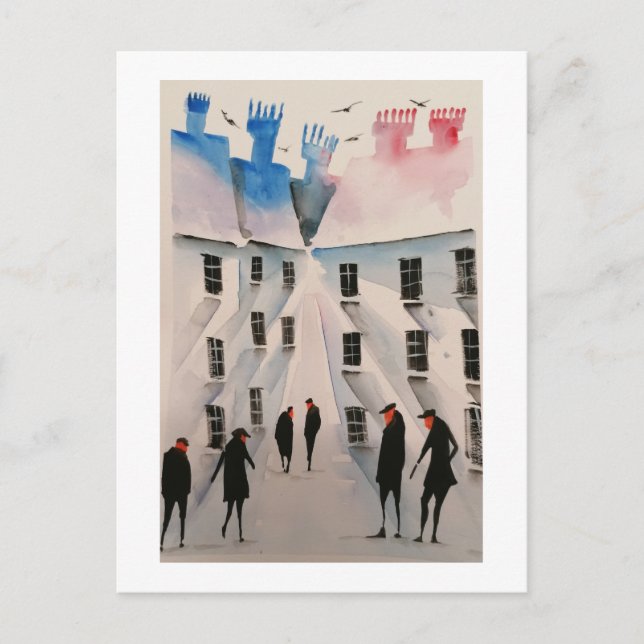 Cartões postais 4 de arte dos moradores urbanos (Frente)