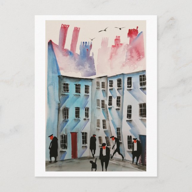 Cartões postais 8 dos habitantes das cidades (Frente)