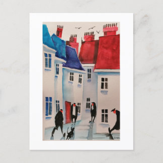 Cartões postais 8 dos habitantes das cidades