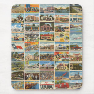 Cartões postais antigos do Texas Mousepad