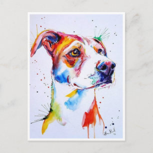Cartões postais - Aquarelas de cachorro cachorrinh