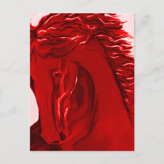 Cartões Postais Cavalo Vermelho 21 (Frente)