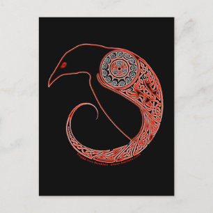 Cartões postais Celtas do Morrigan Raven