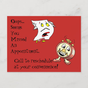 Cartões postais com aviso falhado de cliente