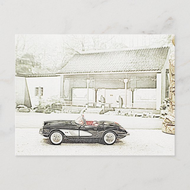 Cartões postais convertíveis Corvette 1957 (Frente)