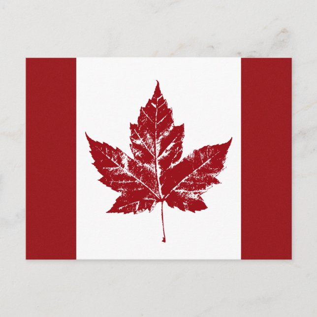 Cartões Postais da Bandeira do Canadá Cartões Post (Frente)