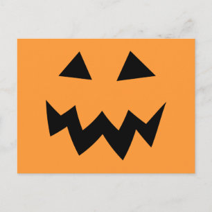 Cartões postais da festa Halloween cara de abó