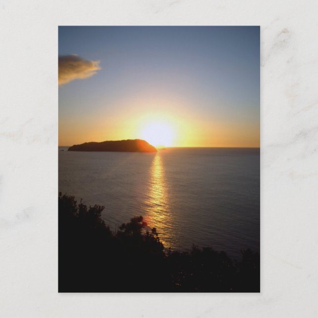 Cartões postais da Nova Zelândia Ocean Sunrise (Frente)