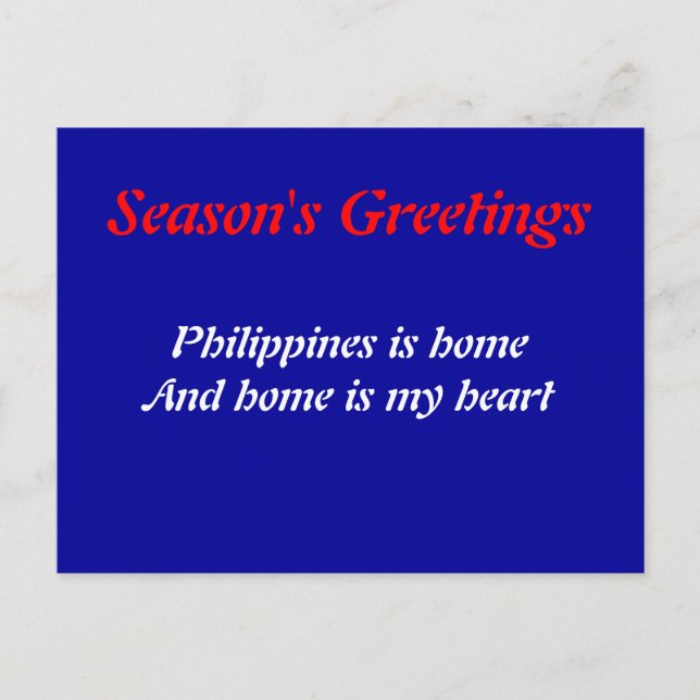 Cartões postais das Filipinas (Frente)