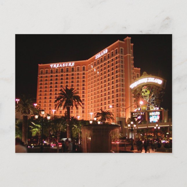 Cartões postais de 2002 da Ilha do Tesouro Las Veg (Frente)