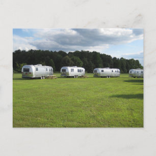 CARTÕES POSTAIS DE ACAMPAMENTO RETRÔ PRATA CAMPER