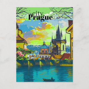 Cartões Postais de Arte de Praga Decoração de Vi