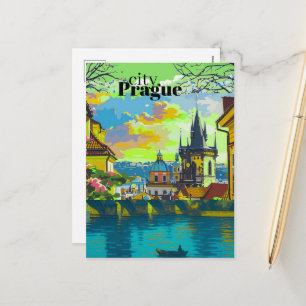 Cartões Postais de Arte Fina de Praga   Decoração 