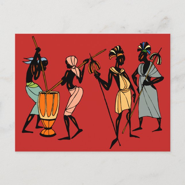 Cartões postais de arte tribais africanos (Frente)