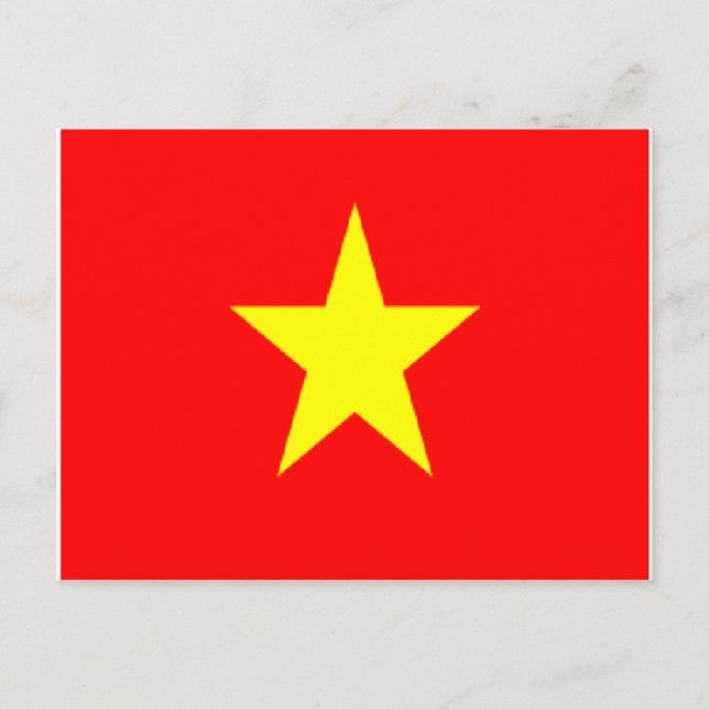 Cartões postais de bandeira do Vietname (Frente)