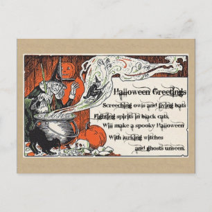 Cartões postais de Bruxaria de Halloween, Cartão p