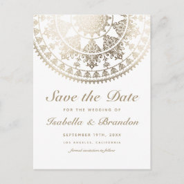 Cartões Postais de Casamento Save the Date com Fol
