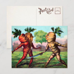 Cartões Postais de Cenouras Vitorianas Duelo 