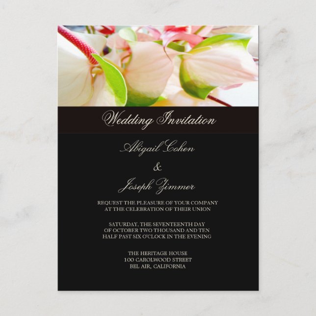 Cartões-postais de convite para casamento (Frente)