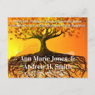 Cartões-postais de convite para casamentos baratos