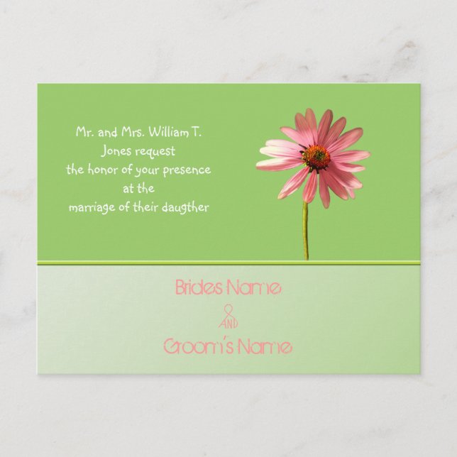 Cartões-postais de convite para casamentos baratos (Frente)