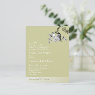 Cartões-postais de convite para casamentos baratos